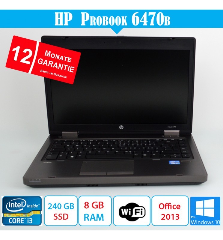 HP Probook 6470b, i3 2.50 GHz, 14 Zoll, 4 GB, 320 GB HDD – mit Garantie