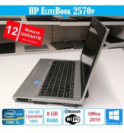 HP EliteBook 2570p - 8 GB RAM - 320 GB HDD - Office 2019 - mit Garantie