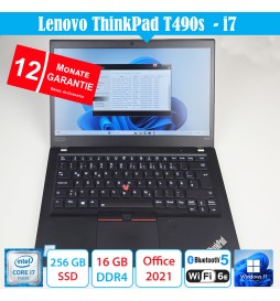 Lenovo ThinkPad T490s Laptop i7-8665U 16GB RAM 256GB SSD 14" Full HD Windows 11 Refurbished