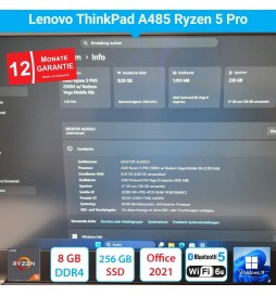 Lenovo ThinkPad A485 Ryzen 5 Pro 256 GB 8 GB